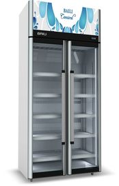Refrigerador vertical 1300L del escaparate de la pintura blanca de poco ruido con la puerta de aluminio