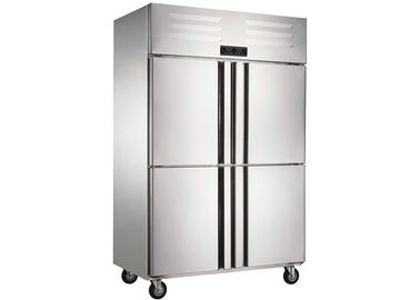 Congelador de refrigerador comercial de la temperatura doble con 4 temporeros sólidos de las puertas. Gama 0~-15°C/8~-10°C