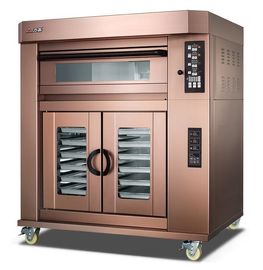 3 hornos eléctricos de la hornada de la cubierta para el pan/de la temperatura del control la máquina independiente del horno de panadería de Luxuly uniformemente