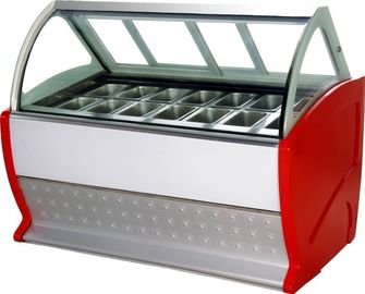 Escaparate comercial ahorro de energía del congelador de refrigerador del helado