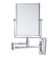 Lente de aluminio montada en la pared plegable del espejo de vanidad del cuarto de baño del rectángulo HD de doble cara