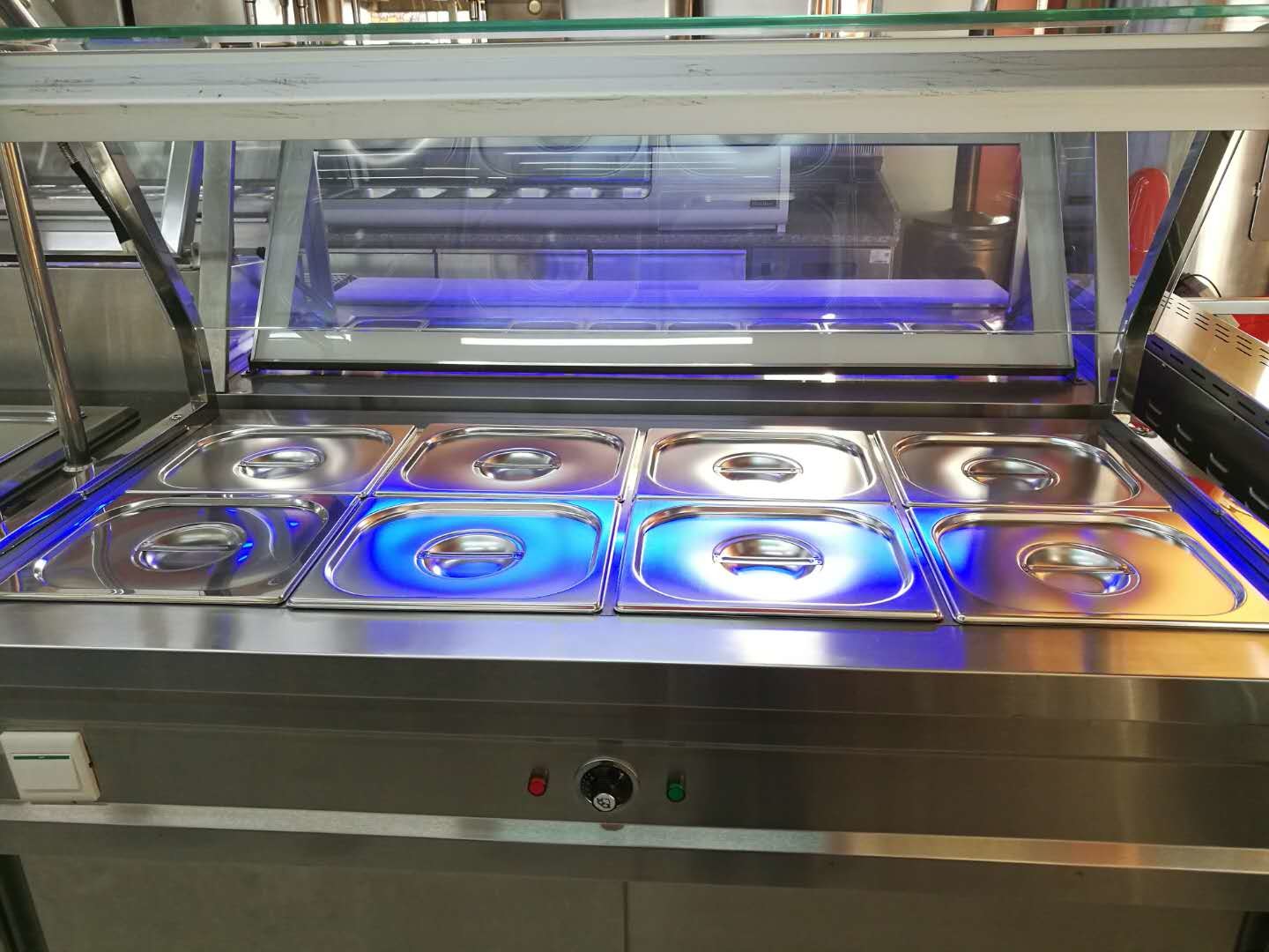 Unidad caliente de la porción de la comida del acero inoxidable con el