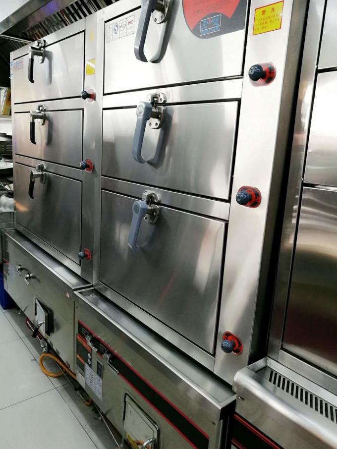 Vapor eléctrico comercial de los mariscos con 3 el compartimiento