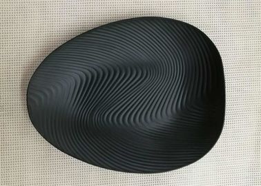 El servicio de mesa de imitación de la porcelana fija al coreano - diseñe el final de ondulación negro del color de la placa