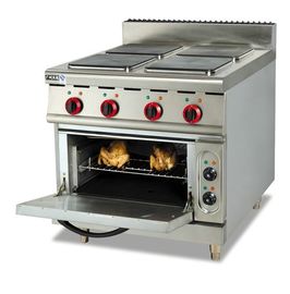 Cocina principal 4/6 eléctricos occidentales de la placa caliente del equipo de la cocina con el horno ZH-TE-4