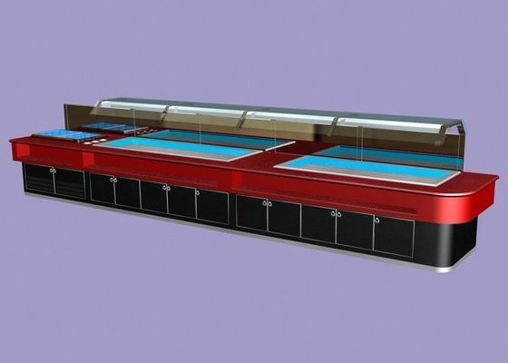 Contador de mármol 400L del bufete de ensaladas del sushi con la luz del LED, equipo comercial de la comida fría