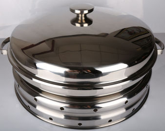 Cookware del acero inoxidable/plato de frotamiento redondos hidráulicos del top de rollo de rotación