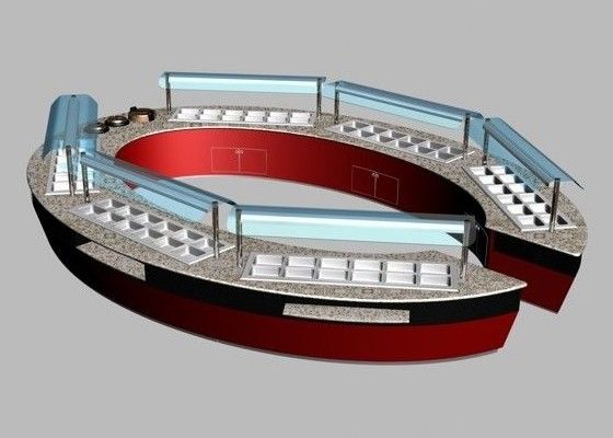 Equipo de buffet comercial Combinación de forma ovalada y redonda Restaurantes Mesas de buffet