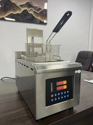 Fritadora de acero inoxidable multifuncional Fritadora de aceite automática de elevación máquina de freír olla de pollo asadas papas fritas pescado