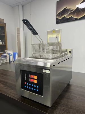 Fritadora de acero inoxidable multifuncional Fritadora de aceite automática de elevación máquina de freír olla de pollo asadas papas fritas pescado