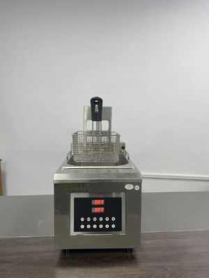 Fritadora de acero inoxidable multifuncional Fritadora de aceite automática de elevación máquina de freír olla de pollo asadas papas fritas pescado