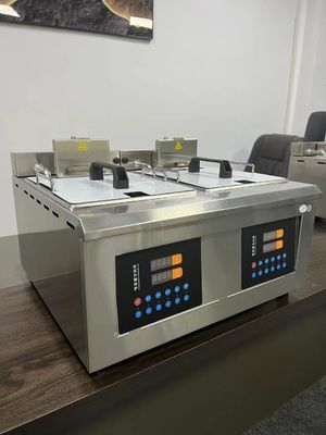 Fritadora de acero inoxidable multifuncional Fritadora de aceite automática de elevación máquina de freír olla de pollo asadas papas fritas pescado