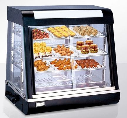 JUSTA Vitrina de vidrio eléctrico Vitrina de calefacción Cabinet de calefacción Vitrina de alimentos Cabinet de alimentos Equipo de cocina comercial Equipo de restaurante y hotel