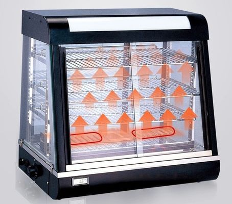 JUSTA Vitrina de vidrio eléctrico Vitrina de calefacción Cabinet de calefacción Vitrina de alimentos Cabinet de alimentos Equipo de cocina comercial Equipo de restaurante y hotel