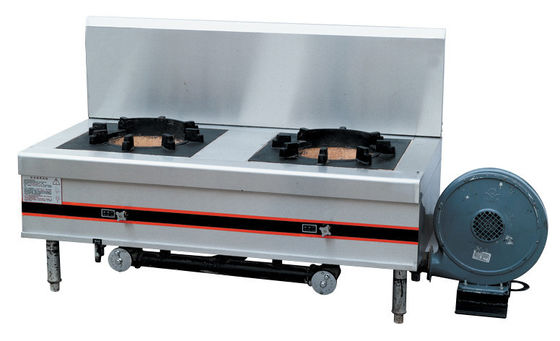 Olla de gas de acero inoxidable de 96 KW con dos quemadores para cocina comercial